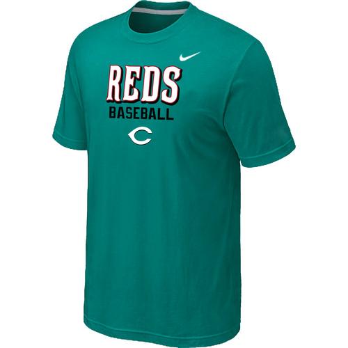Nike MLB Cincinnati Reds 2014 Home Practice T-Shirt - Green Cheap