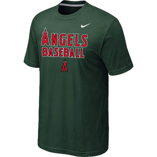 Nike MLB Los Angeles Angels 2014 Home Practice T-Shirt - Dark Green Cheap