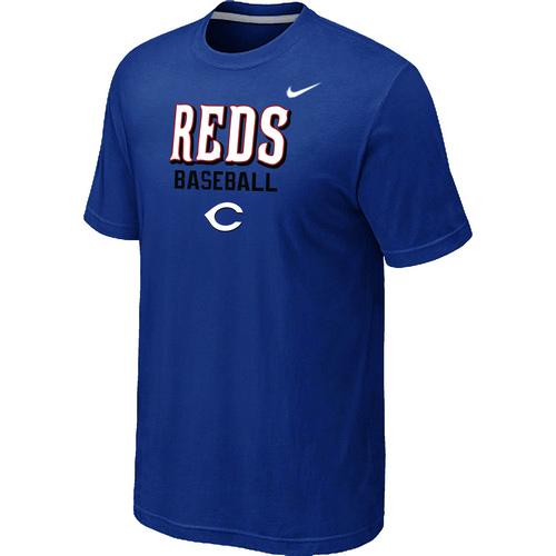 Nike MLB Cincinnati Reds 2014 Home Practice T-Shirt - Blue Cheap