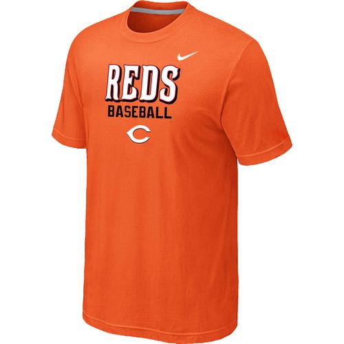 Nike MLB Cincinnati Reds 2014 Home Practice T-Shirt - Orange Cheap