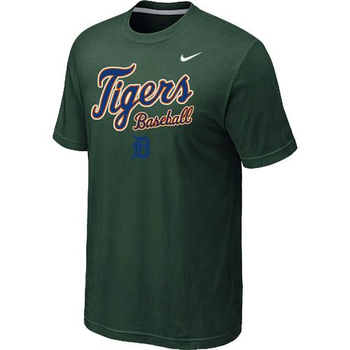 Nike MLB Detroit Tigers 2014 Home Practice T-Shirt - Dark Green Cheap