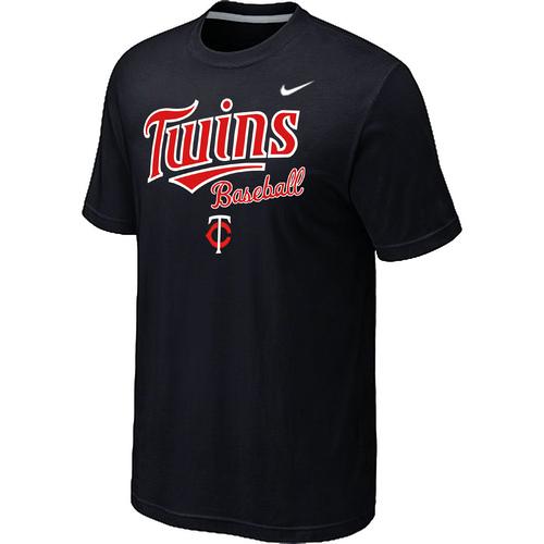 Nike MLB Minnesota Twins 2014 Home Practice T-Shirt - Black Cheap