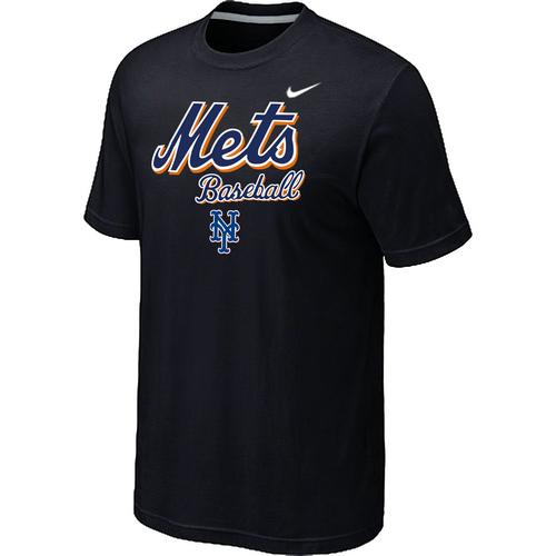 Nike MLB New York Mets 2014 Home Practice T-Shirt - Black Cheap