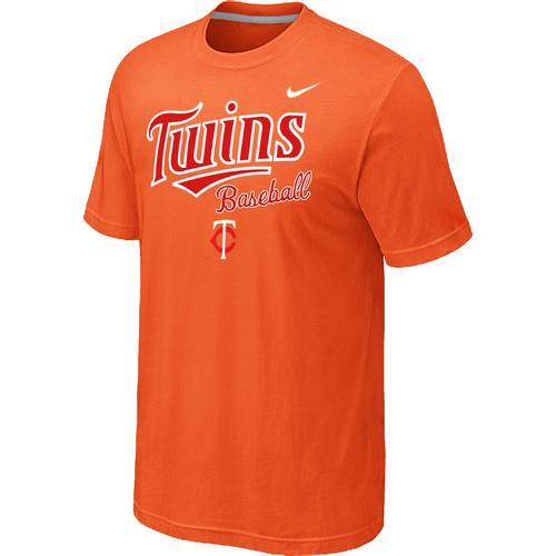 Nike MLB Minnesota Twins 2014 Home Practice T-Shirt - Orange Cheap