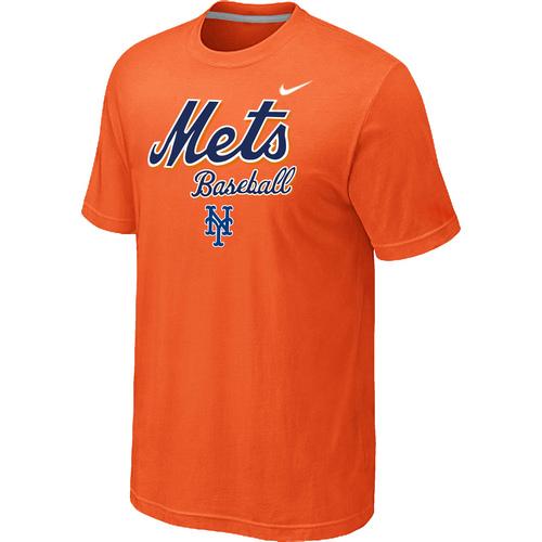Nike MLB New York Mets 2014 Home Practice T-Shirt - Orange Cheap