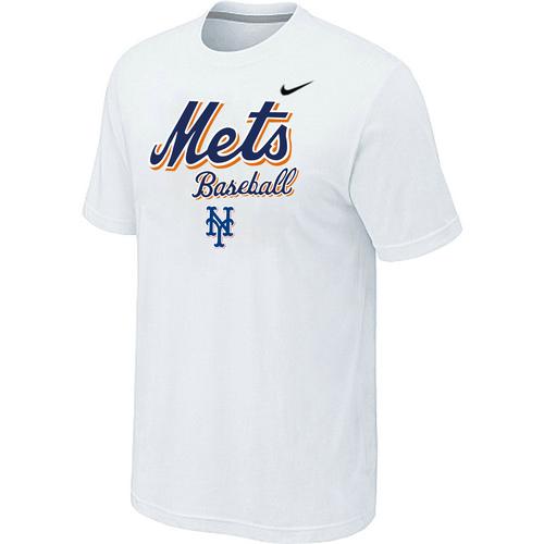 Nike MLB New York Mets 2014 Home Practice T-Shirt - White Cheap