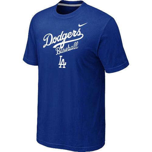 Nike MLB Los Angeles Dodgers 2014 Home Practice T-Shirt - Blue Cheap