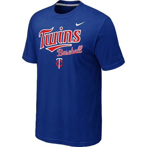 Nike MLB Minnesota Twins 2014 Home Practice T-Shirt - Blue Cheap