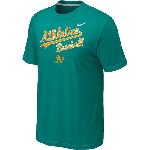 Nike MLB Oakland Athletics 2014 Home Practice T-Shirt - Green Cheap