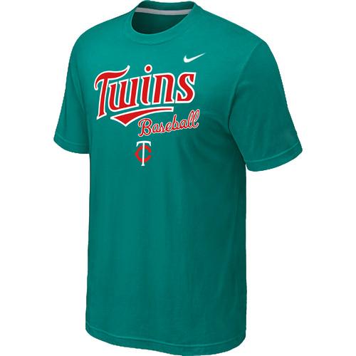 Nike MLB Minnesota Twins 2014 Home Practice T-Shirt - Green Cheap
