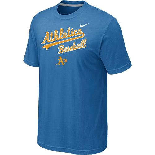 Nike MLB Oakland Athletics 2014 Home Practice T-Shirt - light Blue Cheap