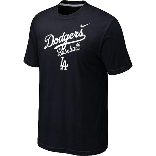 Nike MLB Los Angeles Dodgers 2014 Home Practice T-Shirt - Black Cheap