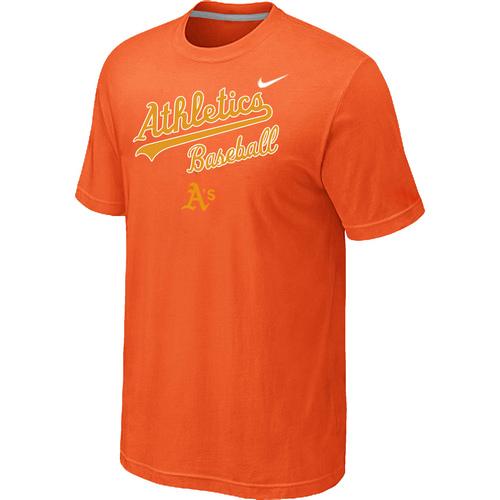 Nike MLB Oakland Athletics 2014 Home Practice T-Shirt - Orange Cheap