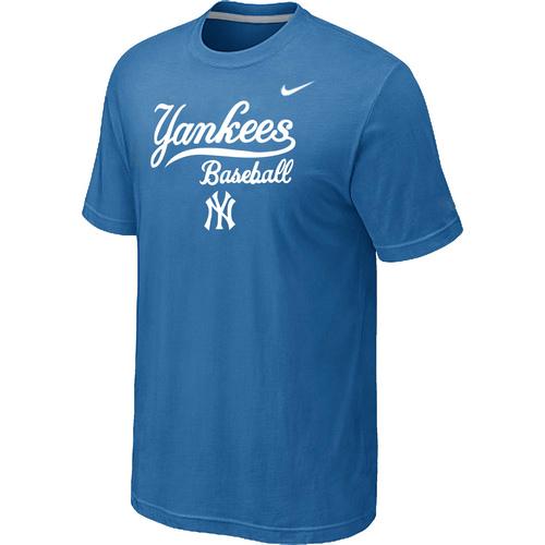 Nike MLB New York Yankees 2014 Home Practice T-Shirt - light Blue Cheap