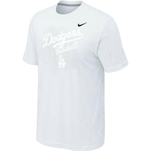 Nike MLB Los Angeles Dodgers 2014 Home Practice T-Shirt - White Cheap