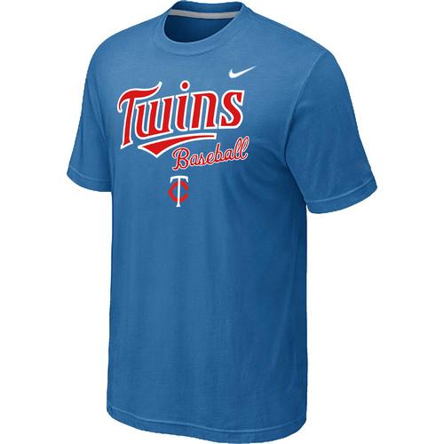 Nike MLB Minnesota Twins 2014 Home Practice T-Shirt - light Blue Cheap