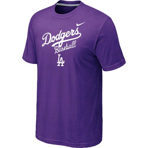 Nike MLB Los Angeles Dodgers 2014 Home Practice T-Shirt - Purple Cheap