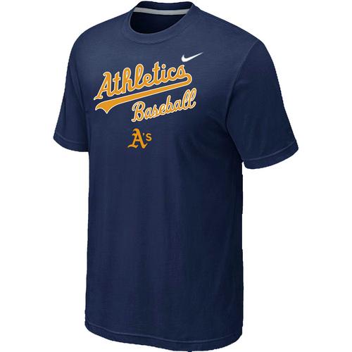 Nike MLB Oakland Athletics 2014 Home Practice T-Shirt - Dark blue Cheap
