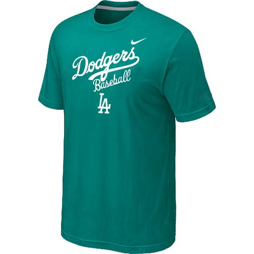 Nike MLB Los Angeles Dodgers 2014 Home Practice T-Shirt - Green Cheap