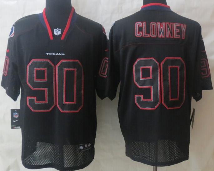Nike Houston Texans 90 Jadeveon Clowney Lights Out Black Elite Jersey Cheap