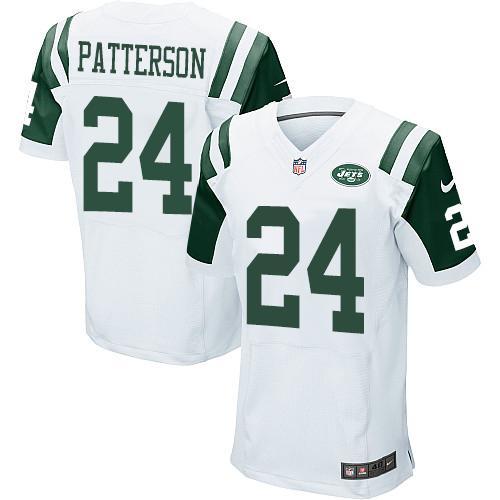 Nike New York Jets 24 Dimitri Patterson White Elite NFL Jerseys Cheap