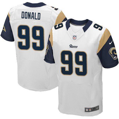 Nike St Louis Rams 99 Aaron Donald Elite White NFL Jerseys Cheap
