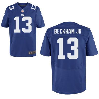 Nike New York Giants 13 Odell Beckham Jr Blue Elite NFL Jerseys Cheap