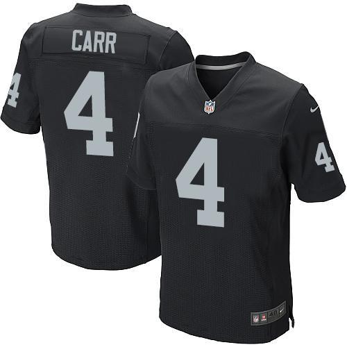 Nike Oakland Raiders 4 Derek Carr Black Elite NFL Jerseys Cheap