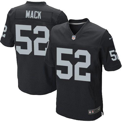 Nike Oakland Raiders 52 Khalil Mack Black Elite NFL Jerseys Cheap