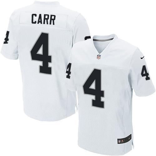 Nike Oakland Raiders 4 Derek Car White Elite NFL Jerseys Cheap