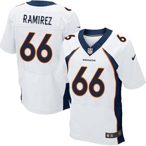 Nike Denver Broncos #66 Manny Ramirez White Elite NFL Jersey Cheap