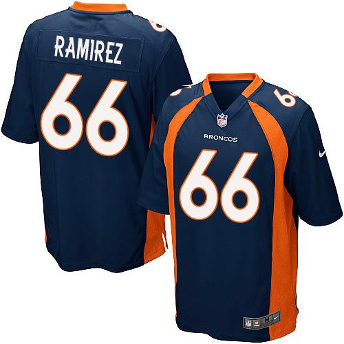 Nike Denver Broncos #66 Manny Ramirez Navy Blue Game NFL Jersey Cheap
