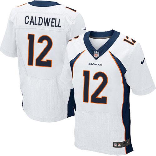 Nike Denver Broncos #12 Andre Caldwell White Elite NFL Jersey Cheap