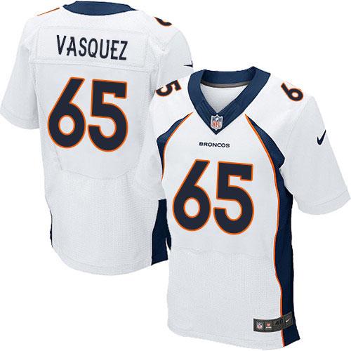 Nike Denver Broncos #65 Louis Vasquez White Elite NFL Jersey Cheap