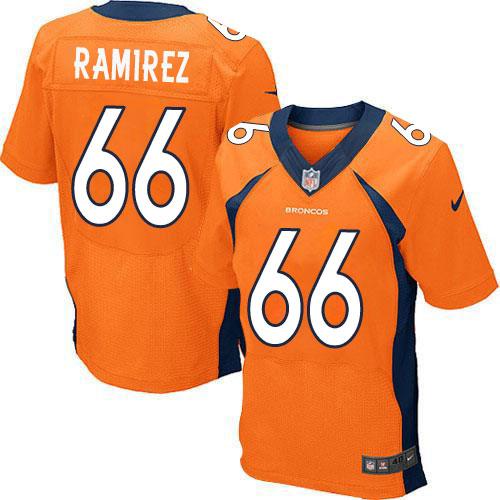 Nike Denver Broncos #66 Manny Ramirez Orange Team Color Elite NFL Jersey Cheap