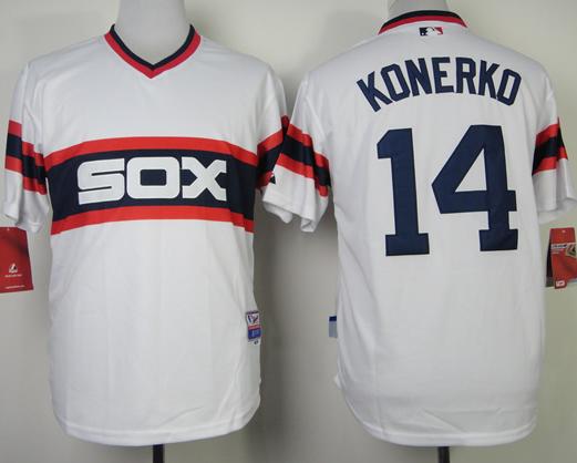 Chicago White Sox 14 Paul Konerko Home White MLB Jersey