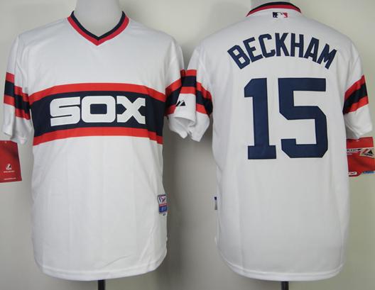 Chicago White Sox 15 Gordon Beckham Home White MLB Jersey Cheap