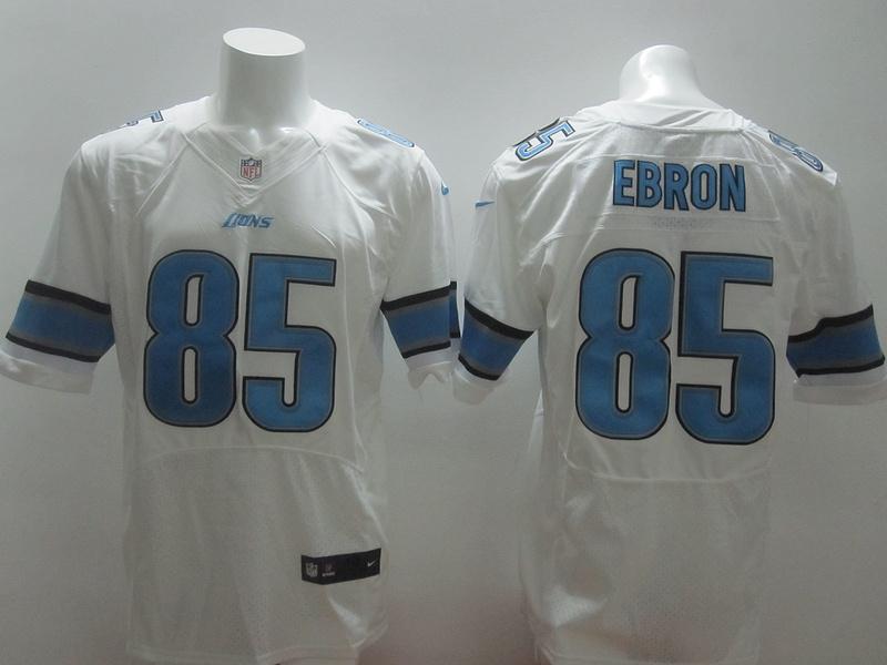 Nike Detroit Lions #85 Eric Ebron White Elite NFL Jerseys Cheap