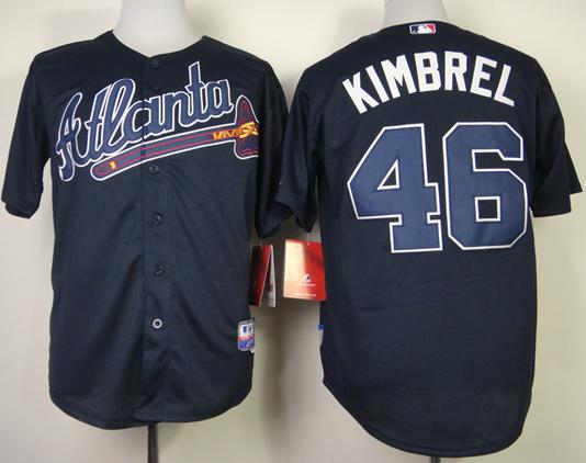 Atlanta Braves 46 Craig Kimbrel Blue Cool Base MLB Jerseys Cheap