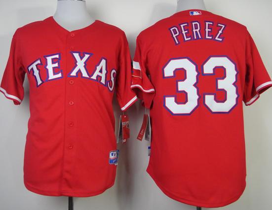 Texas Rangers 33 Martin Perez Red Cool Base MLB Jerseys