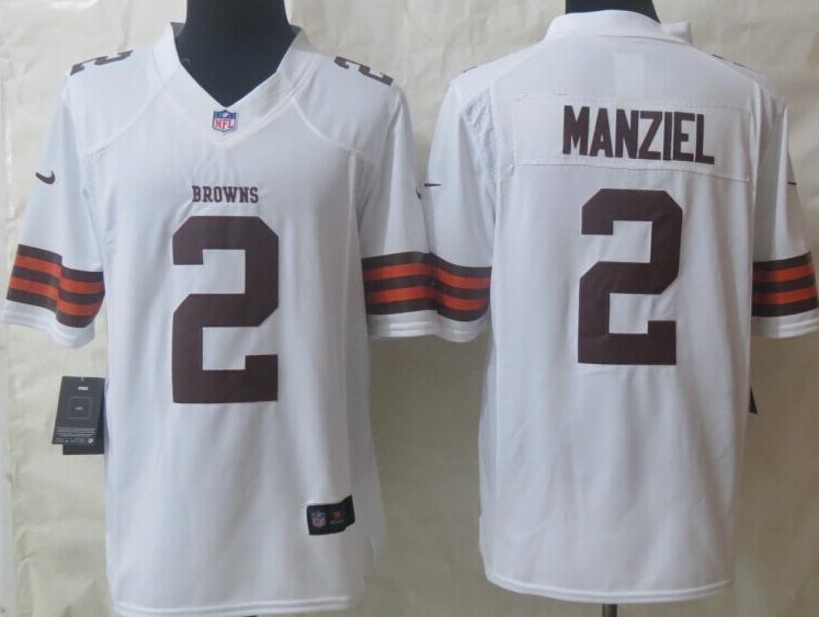 Nike Cleveland Browns #2 Johnny Manziel White Limited NFL Jerseys Cheap