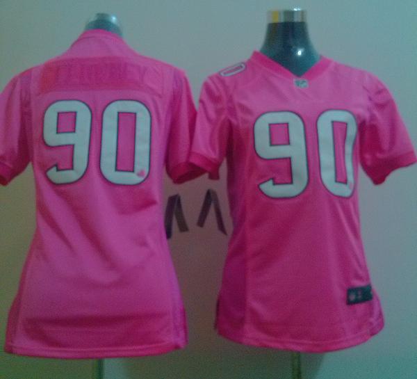 Women Nike Houston Texans 90 Jadeveon Clowney Pink Love NFL Jerseys Cheap