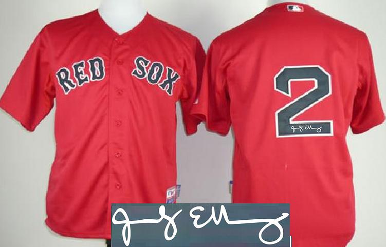 Boston Red Sox 2 Jacoby Ellsbury Red Signed MLB Jerseys Cheap