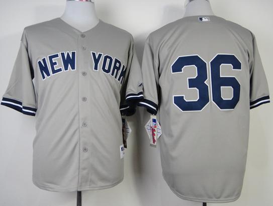 New York Yankees 36 Carlos Beltran Grey MLB Jerseys