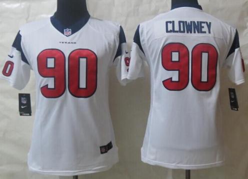 Kids Nike Houston Texans 90 Jadeveon Clowney White NFL Jerseys Cheap