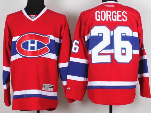 Montreal Canadiens 26 Josh Gorges Red NHL Hockey Jerseys Montreal Canadiens 26 Josh Gorges Red NHL Hockey Jerseys