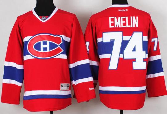Montreal Canadiens 74 Alexei Emelin Red NHL Hockey Jerseys Cheap