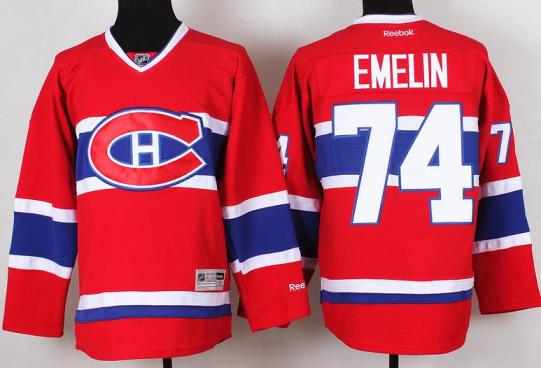 Montreal Canadiens 74 Alexei Emelin Red NHL Hockey Jerseys Montreal Canadiens 74 Alexei Emelin Red NHL Hockey Jerseys