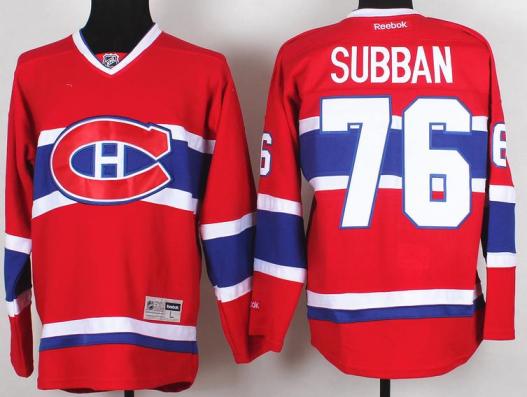Montreal Canadiens 76 P.K. Subban Red NHL Hockey Jerseys Cheap