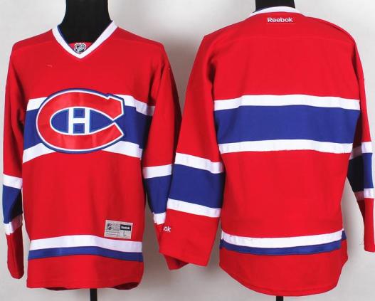Montreal Canadiens Blank Red NHL Hockey Jerseys